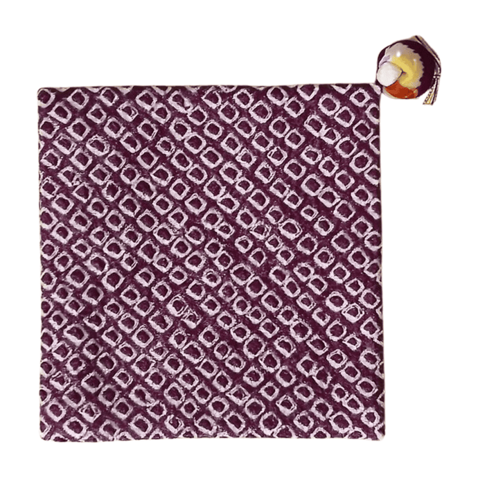 Kimono-fabric coaster with Japanese traditional Shibori patterns