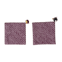 Load image into Gallery viewer, Kimono-fabric coaster with Japanese traditional Shibori patterns