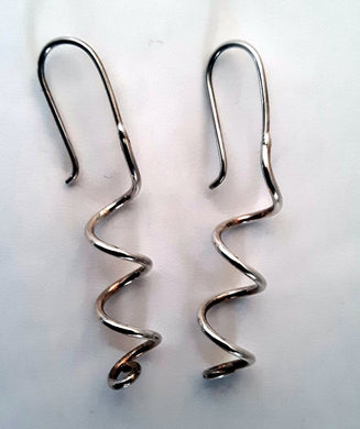 Spiral 92.5% silver handmade silver earrings