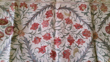 Load image into Gallery viewer, Suzani hand-embroidered silk fabric with pomegranade