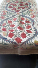 画像をギャラリービューアに読み込む, Suzani hand-embroidered silk fabric with pomegranade