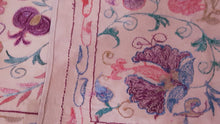 Load image into Gallery viewer, Suzani hand-embroidered fabric - apricot