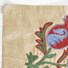 Load image into Gallery viewer, Suzani hand-embroidered silk fabric (vase mat)