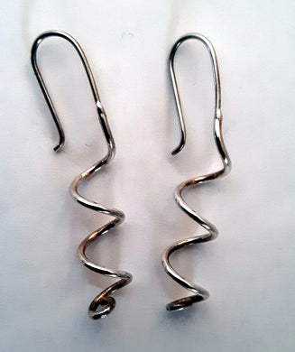 Spiral 92.5% silver handmade silver earrings