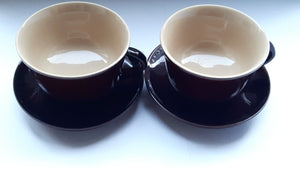 Hida-Shunkei lacquered wooden coffee/teacup and saucer set.