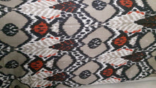 Ladda upp bild till gallerivisning, Handmade camel wool textile with prints - beige &amp; orange color