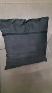 Suzani hand-embroidered cushion cover - dark grey