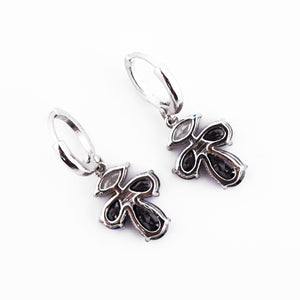 Silver angel-shaped earrings from Uzbekistan