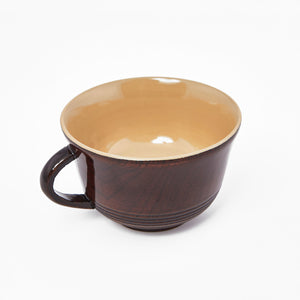 Hida-Shunkei lacquered wooden coffee/teacup and saucer set.