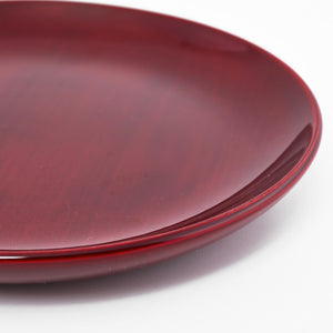 Hida-Shunkei red-lacquered plate