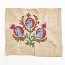 Load image into Gallery viewer, Suzani hand-embroidered silk fabric (vase mat)