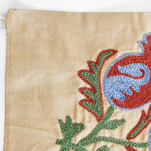 Suzani hand-embroidered silk fabric (vase mat)