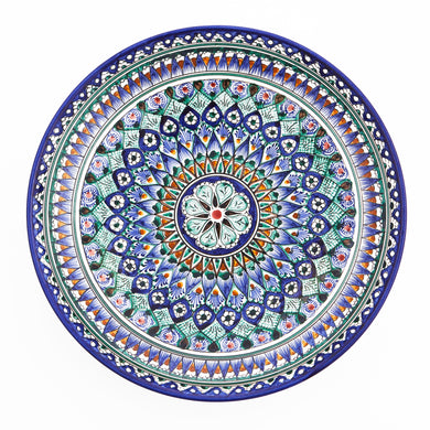 Beautiful blue Rishtan ceramics from Uzbekistan by a master